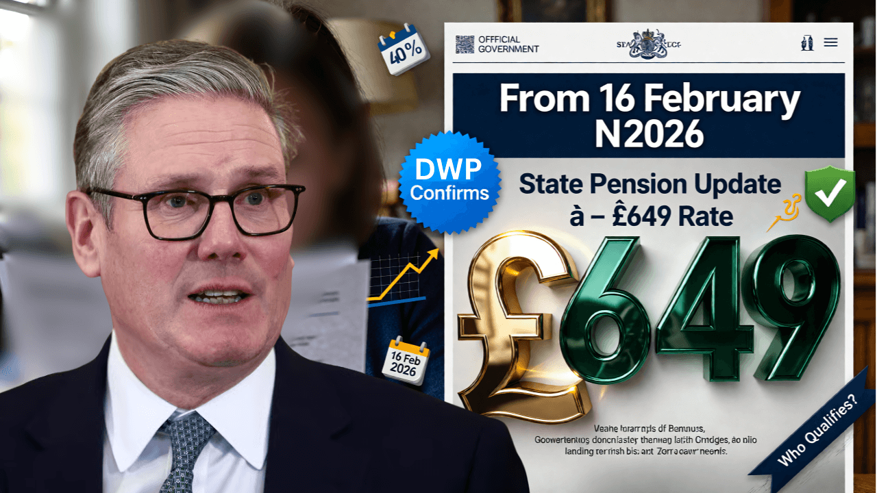 DWP Confirms £649 State Pension Rate – Who Qualifies From 16 February 2026